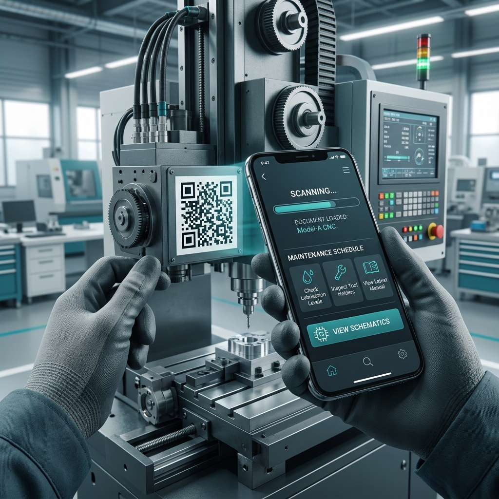 Share maintenance documents with QR codes