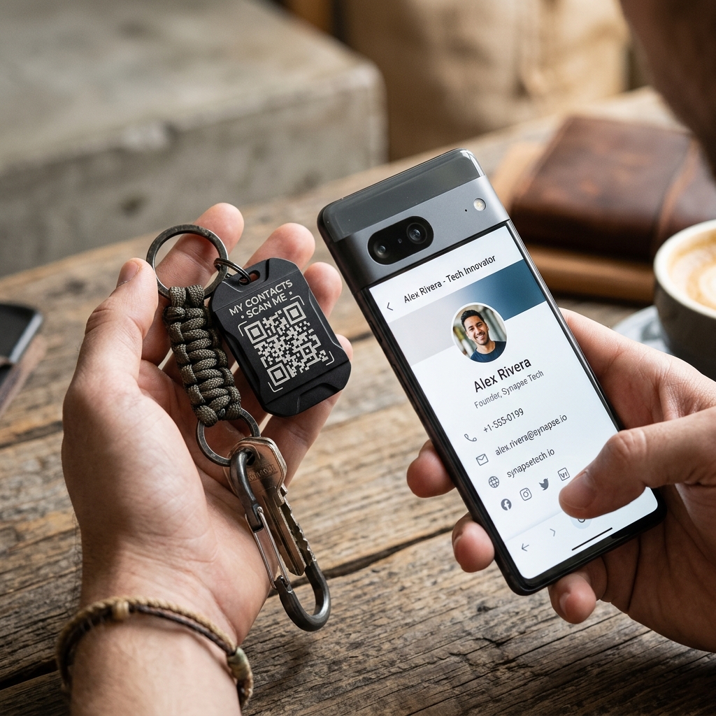 Scanning a premium QR code tag with a smartphone